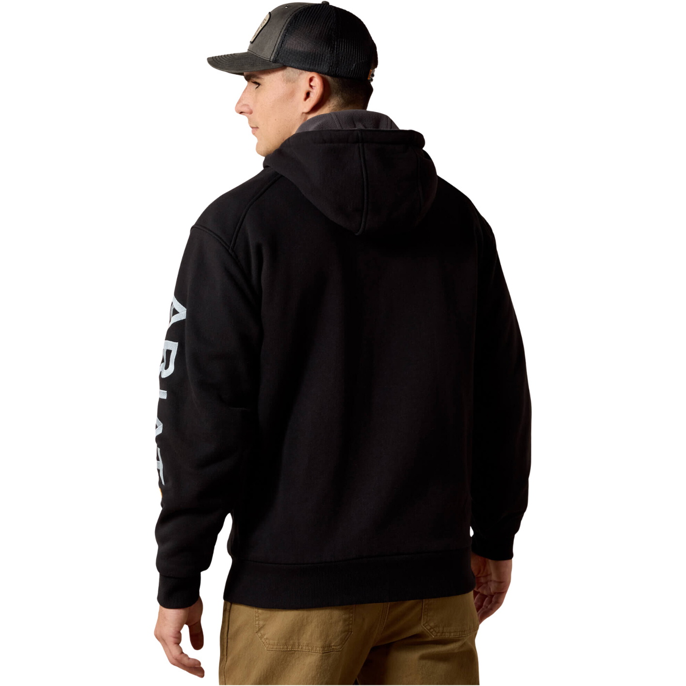 2026 Ariat Mens Rebar All-Weather Full Zip Hoodie 10027833 - Black